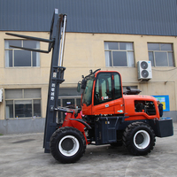 Chariot élévateur tout-terrain articulé TengDa T35 4x4, 1,5 tonne, 2 tonnes, 3 tonnes, 3,5 tonnes, 5 tonnes, 4 roues motrices, petit chariot élévateur routier GPL - Vente chaude