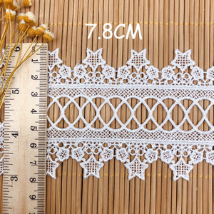 <span class=keywords><strong>Lolita</strong></span> Design 100% poliestere ricamo a stella doppio pizzo rifinitura 7.8 cm di larghezza tessuto di maglia per il vestito - Product Image 3