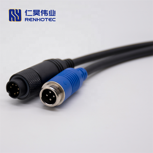 GX12 4-Pin Stecker auf Mini-DIN 4-Pin Buchse Doppelendiges Luftfahrt-Verlängerungsvideokabel 1M - Product Image 2