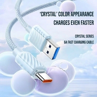 Câble de charge rapide universel Type-C 6A haute vitesse 100W, haute efficacité, en cuivre pur, tressé en nylon, synchronisation des données pour iOS et Android