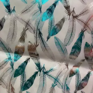 Kerajinan Kain Tekstil Campuran Poliester Linen Non Tenun Pola Bunga Baru Warna Campuran