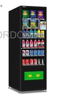 Petit mini distributeur automatique en acier sans contact pour collations et boissons accepte les paiements par carte de crédit et par jeton à code QR pour les hôpitaux