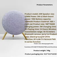 Altavoz Bluetooth UFO con Soporte, Altavoz Bluetooth Inalámbrico Portátil para Exteriores, Subwoofer de Escritorio para el Hogar