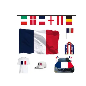 Accessori per appassionati di calcio Souvenir della Francia 2024 Europa maglia da calcio bandiere personalizzate