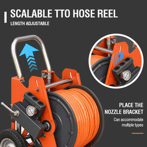 Carrete de Manguera Retráctil Portátil AMJET |   Con Manómetro y Válvula de Agua de Tres Vías | Para pedidos <span class=keywords><strong>sin</strong></span> manguera, totalmente funcional - Product Image 6