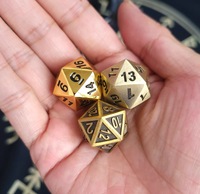 Dés à 20 faces en métal D&D promotionnels, accessoires de jeu de table, dés de jeu de rôle, jouet pour adultes, cadeau