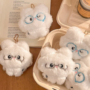 Éxito en TikTok: Adorable Conejo de Peluche con Gafas, Bonito y de Gran Valor, Colgante de Peluche, Decoración para Bolsos de Hadas, Llavero, Relleno de Algodón PP, Para Todas las Edades - Product Image 3