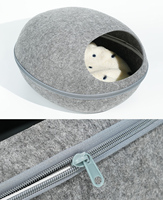 Nichoir pliable pour animaux de compagnie, lit pour chat amovible et lavable, canapé pour chiot, abri de couchage simple en feutre de laine solide pour chiens extra petits