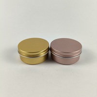 Pots en aluminium vides pour crème, couleur rose et jaune, 100g/3.3oz, pots en métal pour poudre cosmétique, contenants