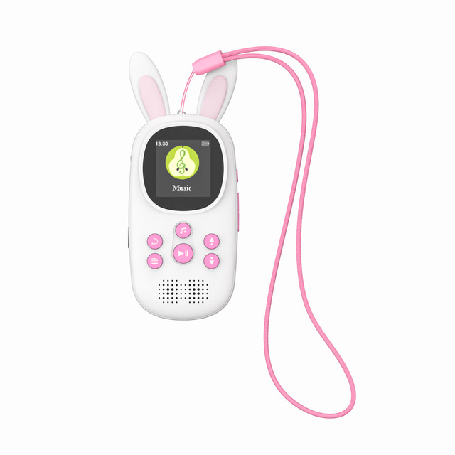 Hot Sale Pink Rabbit Kids 32G MP3 Multiple Functional Cute Music Player with E-book Voice Recording