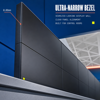 Panel LCD IPS Video Wall 46 Inci Asli dengan Bezel 0.88mm, Sambungan Tanpa Celah, Kecerahan HD 700cd/m, Anti-Silau untuk Kontrol Bandara