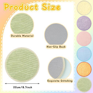 C035 Tappetini Sensoriali Pastello Assortiti, Piastrelle Tattili Rotonde in Peluche per <span class=keywords><strong>Autismo</strong></span>, Pannelli Murali Sensoriali per Asili Nido - Product Image 2