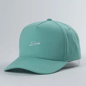 Grosir Logo bordir kustom produsen topi bisbol 5 Panel