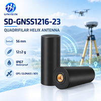Antenne GNSS Quadrifilaire Haute Précision UNISIN GPS GLONASS BDS L1 L2 L5 B1 B2 SMA Mâle IP67 28dBi pour UAV RTK et Topographie