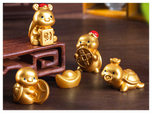 Tự Làm Nhà Thiết lập trang trí phòng may mắn phong phú dễ thương phim hoạt hình Trung Quốc năm mới rùa vàng 3D trang trí 2026 mục mang lại may mắn giàu có - Product Image 3