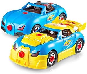 Juguete de Carreras, Kit de Construcción, Coche Desmontable con Herramienta de Perforación, Luces y Sonidos, Regalos STEM para Niños y Niñas, Modelo RC - Product Image 2