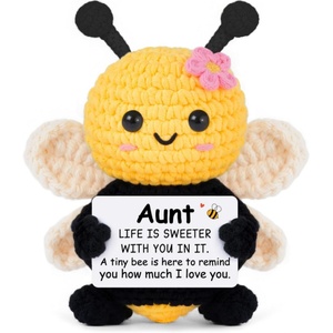 Cadeau de soutien émotionnel en crochet pour la fête des mères, anniversaire, pour maman, nouvelle maman, future maman, adorable abeille en crochet faite à la main - Product Image 1