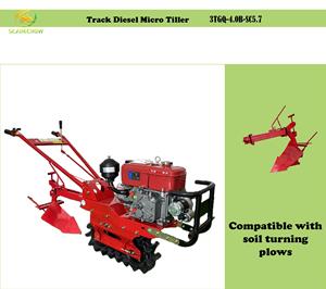 שרשרת גלגל יחיד שרשרת מיקרו-טילר קשה קרקע מפגן דשן דישון קרקע מונעת דיזל - Product Image 4