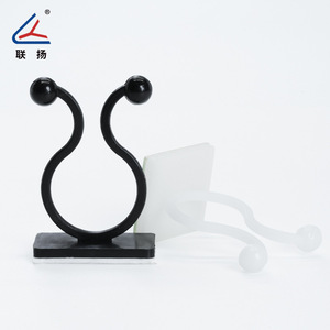 Clip de câblage Lianyang série KL noir, auto-adhésif, organisateur de faisceau de câbles en nylon, base de fixation moulée par injection - Product Image 1