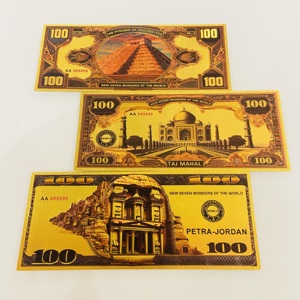 Tùy chỉnh bộ sưu tập Prop tệ bảy kỳ quan của thế giới nhựa vàng lá tiền giấy - Product Image 3