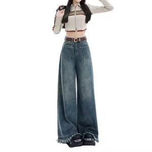 Jeans OEM de Primavera Personalizados de Alta Calidad, de Tiro Bajo, Holgados, Estilo Urbano, Casual, Vintage, Desgastados, para Chicas - Product Image 6