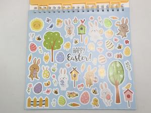 30-Page <strong>Easter</strong> Stencil &amp; Sticker Activity <strong>Book</strong> - 5 Reusable Templates + Cute Stickers DIY Art Craft for Kids Party Favor - Product Image 2