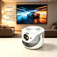 Mini projecteur portable Android DS Q1 avec Wifi 6, écran miroir intelligent, résolution maximale, mini projecteur TV portable Android 14