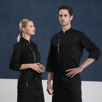 2025 logo d'ustensiles de cuisine Master Chef à manches longues de haute qualité personnaliser veste de Chef manteau de Chef pour hommes