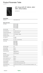 UPS Trifásico en Línea APC SURT20KUXI-CH de 20kVA 20kW, Duradero, con Batería de Plomo-Ácido para Protección de Redes de Servidores y Almacenamiento Médico - Product Image 5