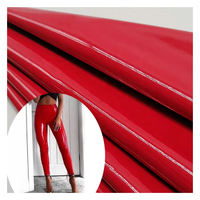 Tissu en similicuir brillant effet verni PU, haute élasticité, en rouleau, pour vêtements, pantalons et leggings