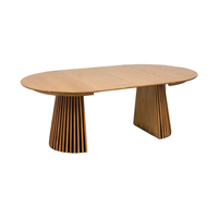 Usine d'Exportation, Table de Salle à Manger Extensible Ovale Élégante en MDF, 120-160 cm, pour Maison, Hôtel et Espace Repas