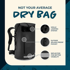 Bolsa Seca Impermeable <span class=keywords><strong>de</strong></span> PVC Personalizada para Camping y Senderismo, Moderna, Grande, <span class=keywords><strong>de</strong></span> <span class=keywords><strong>30</strong></span> <span class=keywords><strong>Litros</strong></span>/20 <span class=keywords><strong>Litros</strong></span>, con Cierre Enrollable, para Viajes - Product Image 3