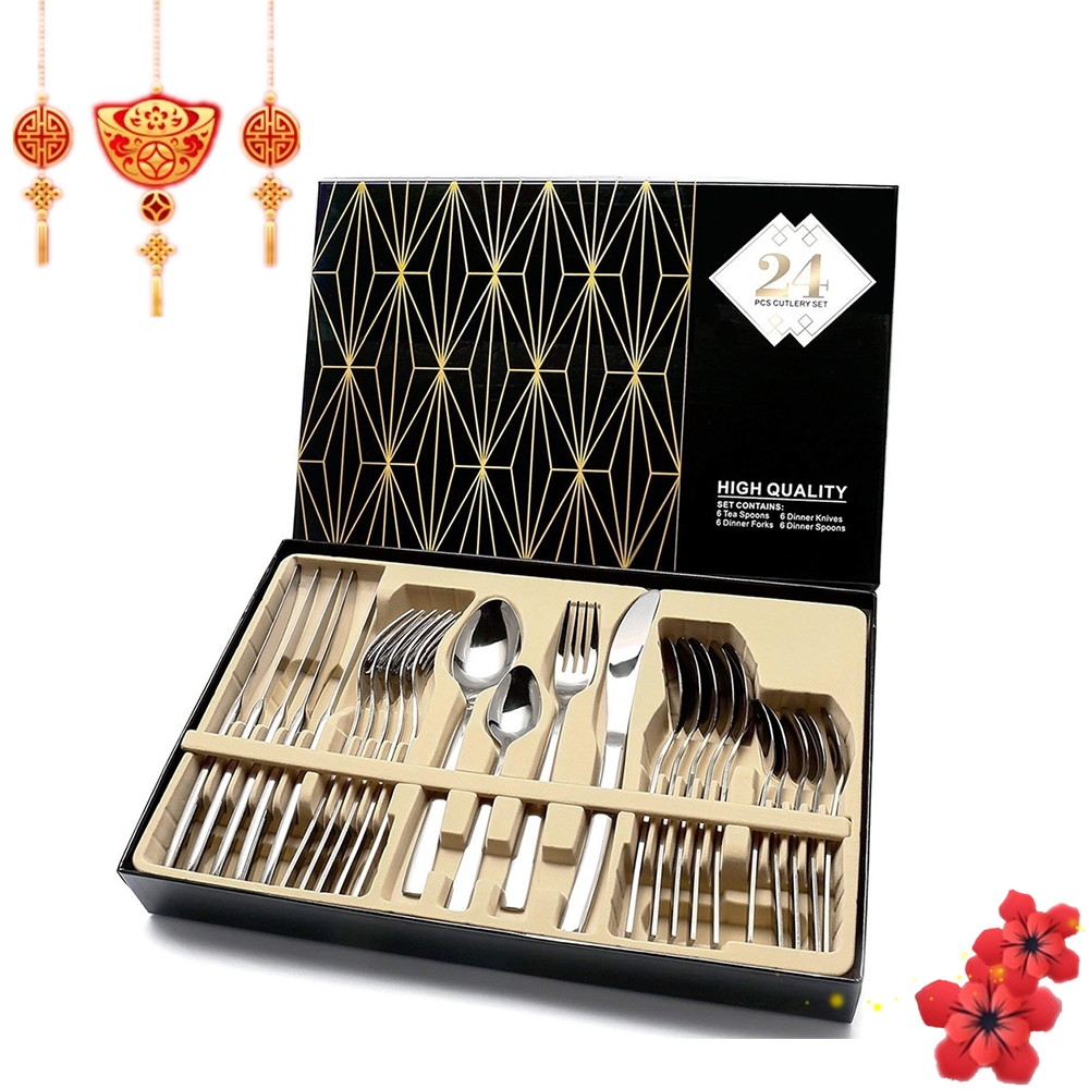 Набор столовых приборов из нержавеющей стали, столовые приборы, столовый нож, вилка, ложка, чайная ложка