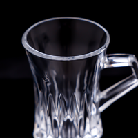 Ensemble de tasses à thé et soucoupes de 100ml conçu sur mesure Accessoires de mesure en verre en forme de cylindre