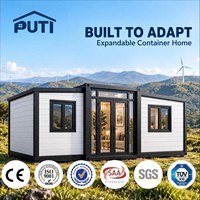 Maison conteneur extensible de luxe moderne personnalisable à double aile de 10 pieds et 20 pieds, 2 ou 3 chambres, pour hôtel et villa, fabriquée en Chine