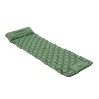 Matelas de camping ultraléger OEM avec pompe à pied intégrée, en nylon TPU, portable, imperméable, auto-gonflant, avec oreiller