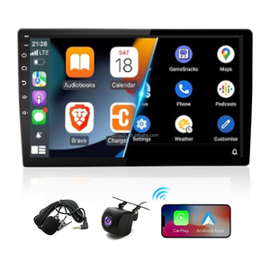 راديو ستريو أوتوماتيكي HD أندرويد لاسلكي لتشغيل-Carplay Jeep wangler JK Ford GPS اتصال USB مزدوج الدين - Product Image 1