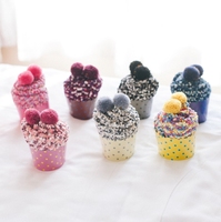 Chaussettes d'hiver respirantes pelucheuses Cupcake Elastic Design Cadeaux d'anniversaire et de Noël parfaits dans un sac d'emballage