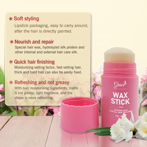 Nouvelle marque privée Vente en gros Perruque forte tenue parfumée Flora Contrôle des bords Frisottis Baume pour cheveux <span class=keywords><strong>rose</strong></span> Bâton de cire - Product Image 4