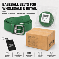 Ceinture de baseball classique en cuir PU, taille ajustable, boucle sécurisée, pour uniforme sportif, softball, usage quotidien et sur le terrain pour les équipes.
