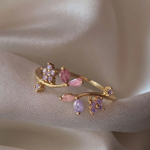 Anello a Fiore Rosa in Acciaio Inossidabile Placcato Oro 18K PVD, Impermeabile e Antiossidante, Marca Fanhua - Product Image 3