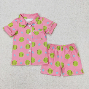 Conjunto de Pijamas para Niños al por Mayor, Pijamas de Verano de Manga Corta con Estampado de Fútbol y Tenis - Product Image 5