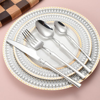 Ensemble de couverts en acier inoxydable 304 Slim Waist, couteau, fourchette, cuillère à soupe, cuillères à dessert et à café pour usage domestique, design minimaliste