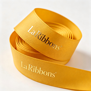Wholesaler prices are low Grosgrain <b>Ribbon</b> Gold Foil Printed Solid Color Polyester Cotton Gift Packaging Decorative - Product Image 2