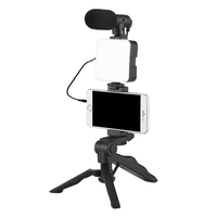 Support de téléphone portable d'extérieur Enujoy pour la photographie vidéo, les vlogs et les diffusions en direct avec anneau lumineux, trépied en plastique pour smartphone