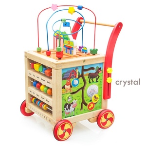 Crystal Wooden <strong>Montessori</strong> Beaded Maze Shape Recognition Math <strong>Toy</strong> with Cartoon Clock Design <strong>for</strong> <strong>2</strong>-5 <strong>Year</strong> <strong>Olds</strong> - Product Image 1