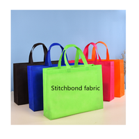 Sacs de courses en tissu polyester imprimé de bonne qualité, résistants au rétrécissement, en non-tissé Stitchbond pour supermarché