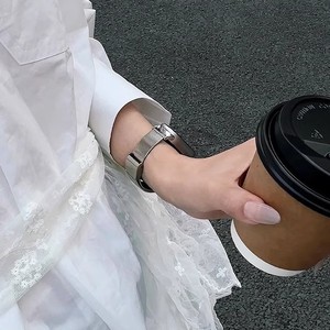 Correa de Reloj de Lujo al por Mayor, Correa de Acero Inoxidable de Alta Calidad con Diseño de Ojo de Gato y Bambú para <span class=keywords><strong>Xiaomi</strong></span> <span class=keywords><strong>Band</strong></span> 9 Pro (10 Unidades) - Product Image 3