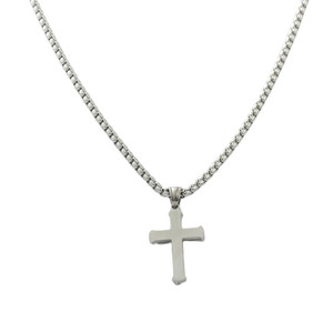 Men's Stainless Steel <b>Cross</b> Pendant Necklace Geometric Design Punk Style 120194 - Product Image 3