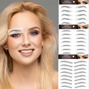 Nouveautés Autocollant de <span class=keywords><strong>Tatouage</strong></span> Temporaire Cosmétique Jetable par Transfert à l'Eau <span class=keywords><strong>Tatouage</strong></span> de Sourcils <span class=keywords><strong>4D</strong></span> pour Filles - Product Image 1